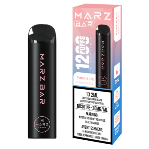 Marz Bar 1200 Disposable Punch Ice 0mg Nicotine Free Vape