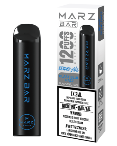 Marz Bar 1200 Disposable Vape Blast Blue Razz 0mg Nicotine Free