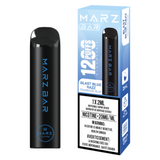 Marz Bar 1200 Disposable Vape in Blast Blue Razz flavor. 1200 puffs of sweet & tangy blue raspberry. Ready-to-use, no charging required. Shop now at Wii Vape!