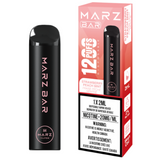 Marz Bar 1200 Disposable Vape in Strawberry Peach Mint flavor. 1200 puffs of smooth fruity sweetness with cooling mint finish. Premium quality disposable vape.