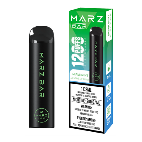 Marz Bar 1200 Miami Mint Disposable 1200 Puffs Wii Vape