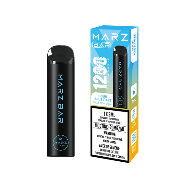 Marz Bar 1200 Sour Blue Razz Disposable Vape Wii Vape Canada