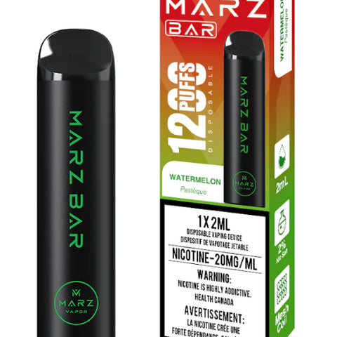 Marz Bar 1200 Strawberry Watermelon Disposable Vape Wii Vape Canada