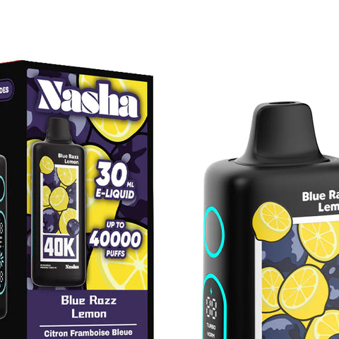 Experience the vibrant trio of crisp apple, juicy grape, and sweet blueberry with the Nasha 40K Disposable Apple Grape Blueberry. Enjoy up to 40,000 PUFFs with this 30ml E-liquid content disposable vape.