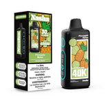 Experience the refreshing burst of pineapple and melon with the Nasha 40K Disposable Pineapple Melon. Enjoy up to 40,000 PUFFs with this 30ml E-liquid content disposable vape. Shop now for premium quality and convenience!