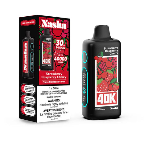 Nasha 40K Strawberry Raspberry Cherry Disposable Vape 40,000 Puffs