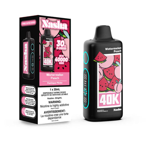 Nasha 40K Watermelon Peach Disposable Vape 40,000 Puffs