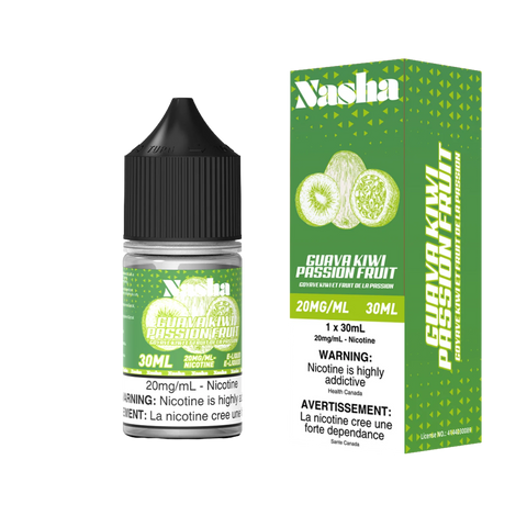 Nasha Guava Kiwi Passionfruit Salt Nic 30ml Tropical Vape Juice