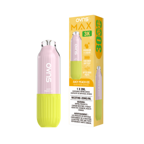 OVNS Max 3K Juicy Peach Ice Disposable Vape Wii Vape