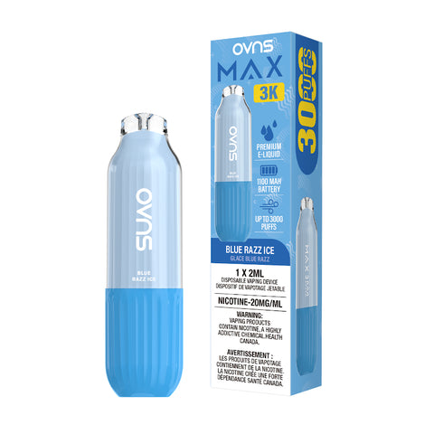 OVNS Max 3k Blue Razz Ice Disposable Vape Wii Vape