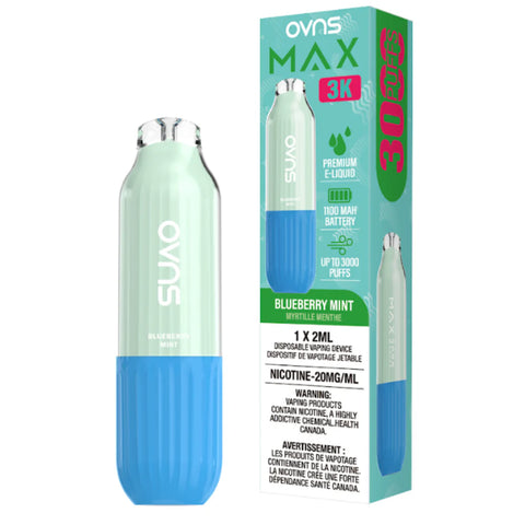 OVNS Max 3k Blueberry Mint Disposable Vape 3000 Puffs