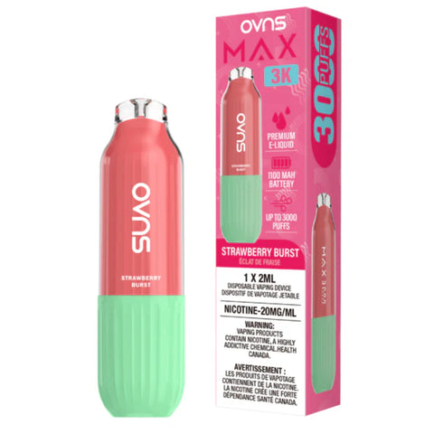 OVNS Max 3k Strawberry Burst Disposable Vape 3000 Puffs
