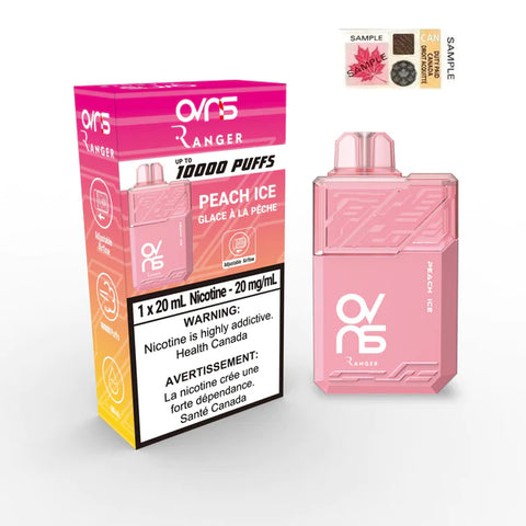OVNS Ranger Disposable 10000 Puff - Peach Ice vape shop vape store wii vape gta york toronto ontario canada best price cheap 1  shop number one shop DISPOSABLE DISPOSABLES salt nic salt Nicotine TFN Herbal Vape dry herb concentrates  Shatter Dabs Weed dash vapes how to how to? sale boxing day black friday  Marijuana weed Supreme
