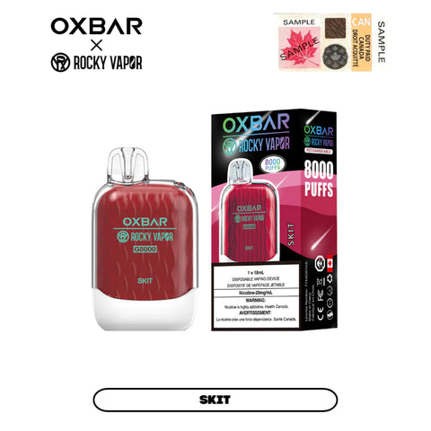 ROCKY VAPOR OXBAR G-8000 - SKIT vape shop vape store wii vape gta york toronto ontario canada best price cheap 1  shop number one shop DISPOSABLE DISPOSABLES salt nic salt Nicotine TFN Herbal Vape dry herb concentrates  Shatter Dabs Weed dash vapes how to how to? sale boxing day black friday  Marijuana weed Supreme