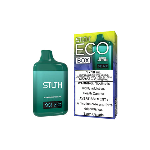 Experience the refreshing taste of Green Apple Ice with our STLTH ECO BOX DISPOSABLE. Perfect for on-the-go enjoyment, this disposable vape is eco-friendly and delivers a burst of citrus flavor. Try it now!