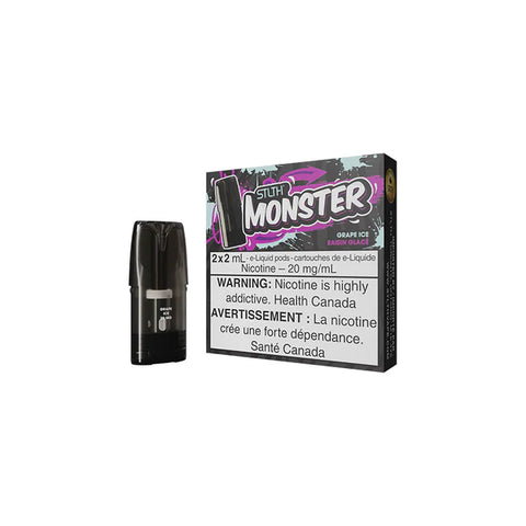 STLTH MONSTER POD PACK FRUIT GRAPE ICE vape shop vape store wii vape gta york toronto ontario canada best price cheap 1  shop number one shop DISPOSABLE DISPOSABLES salt nic salt Nicotine TFN Herbal Vape dry herb concentrates  Shatter Dabs Weed dash vapes how to how to? sale boxing day black friday  Marijuana weed Supreme