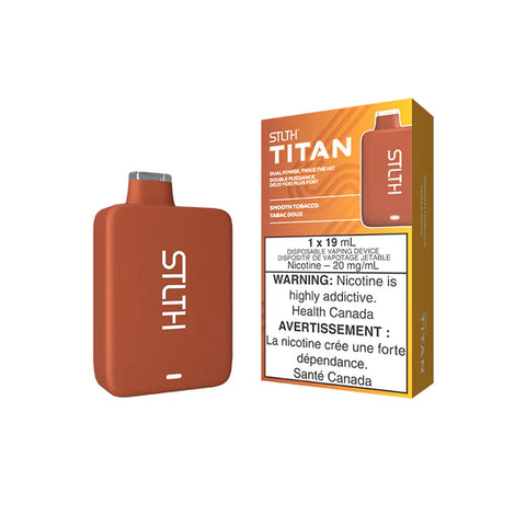 STLTH TITAN DISPOSABLE 10,000 SMOOTH TOBACCO vape shop vape store wii vape gta york toronto ontario canada best price cheap 1  shop number one shop DISPOSABLE DISPOSABLES salt nic salt Nicotine TFN Herbal Vape dry herb concentrates  Shatter Dabs Weed dash vapes how to how to? sale boxing day black friday  Marijuana weed Supreme