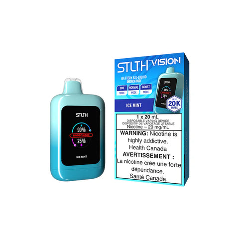 STLTH VISION DISPOSABLE 20K - ICE MINT vape shop vape store wii vape gta york toronto ontario canada best price cheap 1  shop number one shop DISPOSABLE DISPOSABLES salt nic salt Nicotine TFN Herbal Vape dry herb concentrates  Shatter Dabs Weed how to how to? sale boxing day black friday  Marijuana weed Supreme