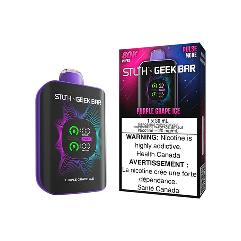 STLTH X GEEK BAR Disposable Purple Grape Ice - Premium Vape Canada