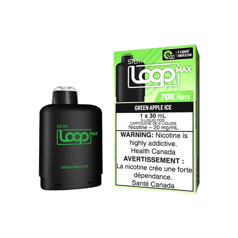 STLTH LOOP MAX Green Apple Ice Pod Pack Wii Vape