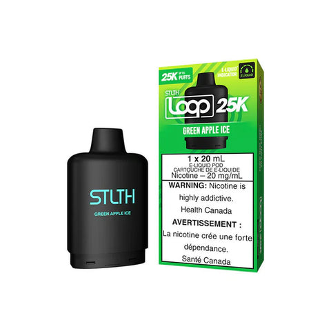 STLTH LOOP 25K Green Apple Ice Pod Pack Wii Vape