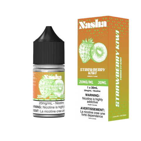 Experience the refreshing taste of Strawberry Kiwi with our Nasha e-Liquid SALT 30ml. Perfect for on-the-go vaping. Shop now for premium vape juice!