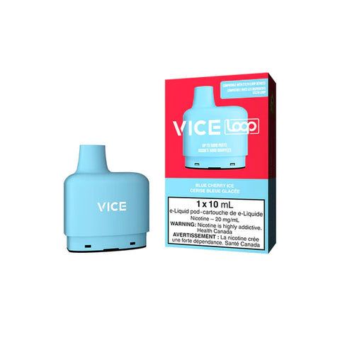 VICE LOOP POD PACK - BLUE CHERRY ICE vape shop vape store wii vape gta york toronto ontario canada best price cheap 1  shop number one shop DISPOSABLE DISPOSABLES salt nic salt Nicotine TFN Herbal Vape dry herb concentrates  Shatter Dabs Weed how to how to? sale boxing day black friday  Marijuana weed Supreme