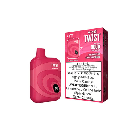 VICE TWIST DISPOSABLE - BLUE CHERRY ICE vape shop vape store wii vape gta york toronto ontario canada best price cheap 1  shop number one shop DISPOSABLE DISPOSABLES salt nic salt Nicotine TFN Herbal Vape dry herb concentrates  Shatter Dabs Weed dash vapes how to how to? sale boxing day black friday  Marijuana weed Supreme