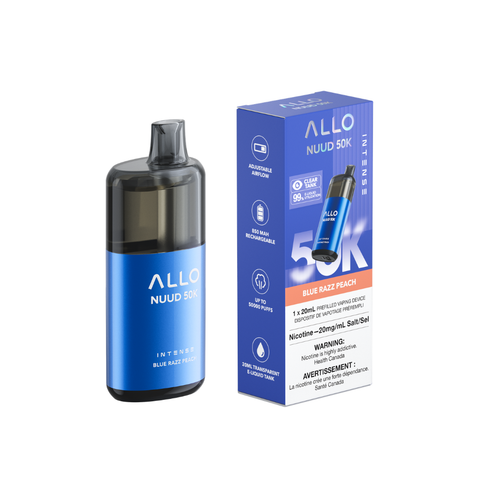 Allo Intense Nuud 50k Disposable - Blue Razz Peach