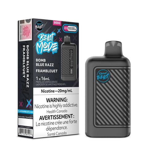 Flavour Beast Beast Mode 8K Disposable - Bomb Blue Razz vape shop vape store wii vape gta york toronto ontario canada best price cheap 1  shop number one shop DISPOSABLE DISPOSABLES salt nic salt Nicotine TFN Herbal Vape dry herb concentrates  Shatter Dabs Weed dash vapes how to how to? sale boxing day black friday  Marijuana weed Supreme