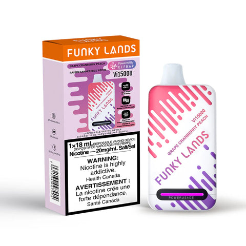 FUNKY LANDS Vi 15k GRAPE CRANBERRY PEACH DISPOSABLE vape shop vape store wii vape gta york toronto ontario canada best price cheap 1  shop number one shop DISPOSABLE DISPOSABLES salt nic salt Nicotine TFN Herbal Vape dry herb concentrates  Shatter Dabs Weed how to how to? sale boxing day black friday  Marijuana weed Supreme