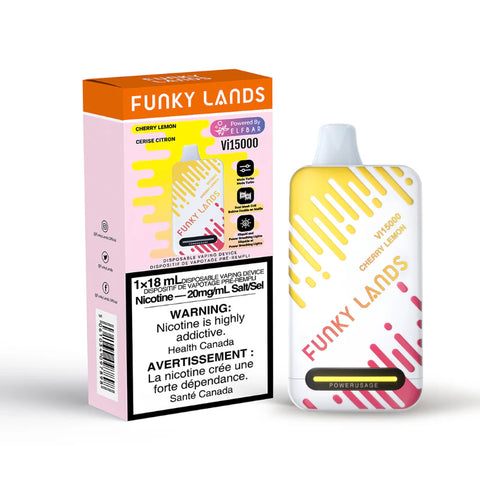 FUNKY LANDS Vi 15k CHERRY LEMON DISPOSABLE vape shop vape store wii vape gta york toronto ontario canada best price cheap 1  shop number one shop DISPOSABLE DISPOSABLES salt nic salt Nicotine TFN Herbal Vape dry herb concentrates  Shatter Dabs Weed how to how to? sale boxing day black friday  Marijuana weed Supreme