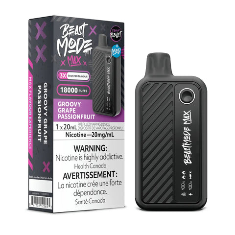 BEAST MODE MAX 18K DISPOSABLE Groovy Grape Passionfruit vape shop vape store wii vape gta york toronto ontario canada best price cheap 1  shop number one shop DISPOSABLE DISPOSABLES salt nic salt Nicotine TFN Herbal Vape dry herb concentrates  Shatter Dabs Weed how to how to? sale boxing day black friday  Marijuana weed Supreme