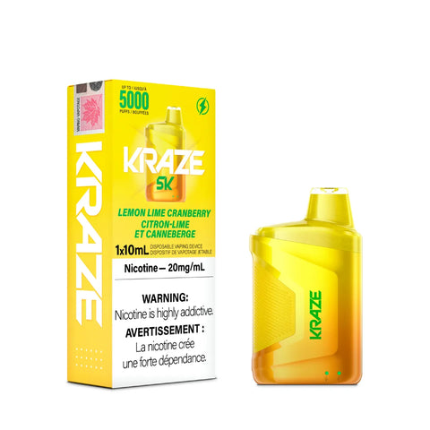 Kraze 5000 Disposable - Lemon Lime Cranberry vape shop vape store wii vape gta york toronto ontario canada best price cheap 1  shop number one shop DISPOSABLE DISPOSABLES salt nic salt Nicotine TFN Herbal Vape dry herb concentrates  Shatter Dabs Weed dash vapes how to how to? sale boxing day black friday  Marijuana weed Supreme
