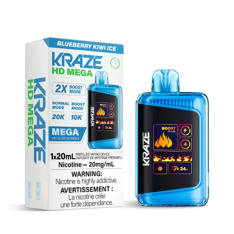 Kraze HD Mega - Blueberry Kiwi Ice vape shop vape store wii vape gta york toronto ontario canada best price cheap 1  shop number one shop DISPOSABLE DISPOSABLES salt nic salt Nicotine TFN Herbal Vape dry herb concentrates  Shatter Dabs Weed how to how to? sale boxing day black friday  Marijuana weed Supreme