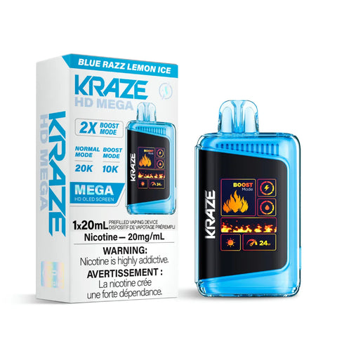 Kraze HD Mega - Blue Razz Lemon Ice vape shop vape store wii vape gta york toronto ontario canada best price cheap 1  shop number one shop DISPOSABLE DISPOSABLES salt nic salt Nicotine TFN Herbal Vape dry herb concentrates  Shatter Dabs Weed how to how to? sale boxing day black friday  Marijuana weed Supreme