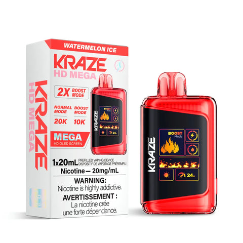 Kraze HD Mega - Watermelon Ice vape shop vape store wii vape gta york toronto ontario canada best price cheap 1  shop number one shop DISPOSABLE DISPOSABLES salt nic salt Nicotine TFN Herbal Vape dry herb concentrates  Shatter Dabs Weed how to how to? sale boxing day black friday  Marijuana weed Supreme