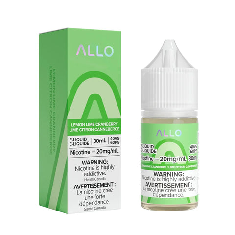 Allo E-Liquid - Lemon Lime Cranberry 30ml Salt Nic 20mg vape shop vape store wii vape gta york toronto ontario canada best price cheap 1  shop number one shop DISPOSABLE DISPOSABLES salt nic salt Nicotine TFN Herbal Vape dry herb concentrates  Shatter Dabs Weed dash vapes how to how to? sale boxing day black friday  Marijuana weed Supreme
