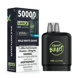 Level X G2 Ultra Flavour Beast Pods Wild White Grape 50k Puffs Wii Vape