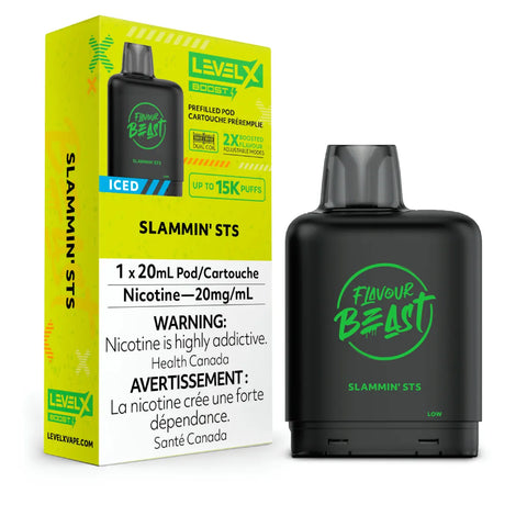 Level X Flavour Beast Boost Pod 20mL - Slammin' STS Iced vape shop vape store wii vape gta york toronto ontario canada best price cheap 1  shop number one shop DISPOSABLE DISPOSABLES salt nic salt Nicotine TFN Herbal Vape dry herb concentrates  Shatter Dabs Weed how to how to? sale boxing day black friday  Marijuana weed Supreme