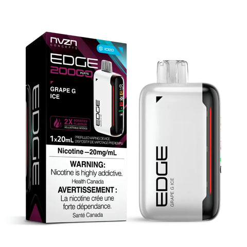Edge by NVZN 20000 Disposable - Grape G Ice vape shop vape store wii vape gta york toronto ontario canada best price cheap 1  shop number one shop DISPOSABLE DISPOSABLES salt nic salt Nicotine TFN Herbal Vape dry herb concentrates  Shatter Dabs Weed how to how to? sale boxing day black friday  Marijuana weed Supreme