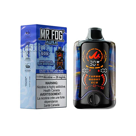 MR FOG AURA 60K DISPOSABLE - SOUR SHOCK BLUE RASPBERRY