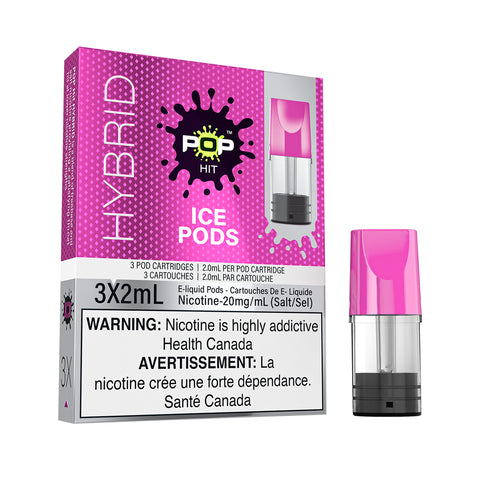 Pop Pods Hybrid 2% Stlth - Ice Pods vape shop vape store wii vape gta york toronto ontario canada best price cheap #1  shop number one shop DISPOSABLE DISPOSABLES salt nic salt Nicotine TFN  in toronto Herbal Vape dry herb concentrates  Shatter Dabs Weed dash vapes  Marijuana weed Supreme