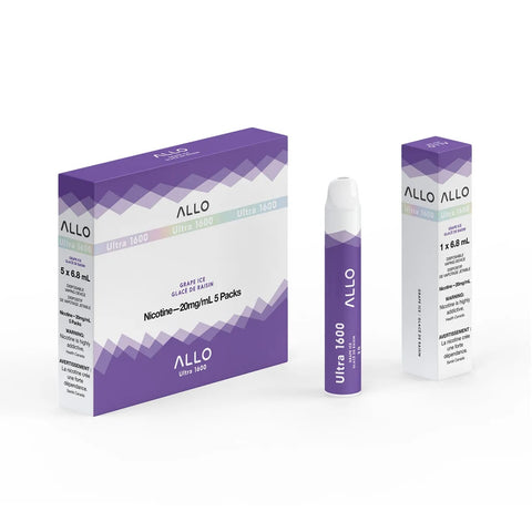 Allo Ultra 1600 Grape Ice Disposable Vape 1600 Puffs