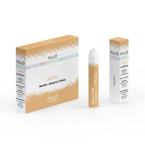 Allo Ultra 1600 Juicy Mango Disposable Vape Wii Vape Canada