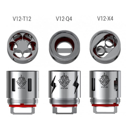 smok tfv12 Q4 .15 OHM Quadruple Coils 60-190W T12 .12 Ohm Duodenary Coils 60-350W X4 .15 OHM Quadruple Coils 60-220W vape shop wii vape gta toronto ON canada dash vapes 