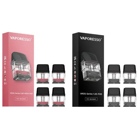 VAPORESSO XROS Replacement Pods 4-Pack 2mL Leak-Resistant Wii Vape