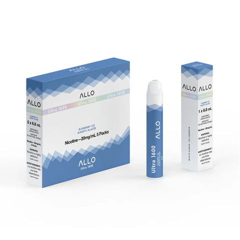 Allo Ultra 1600 Disposable - Blueberry Ice vape shop vape store wii vape gta york toronto ontario canada best price cheap #1  shop number one shop DISPOSABLE DISPOSABLES salt nic salt Nicotine TFN  in toronto Herbal Vape dry herb concentrates  Shatter Dabs Weed dash vapes Marijuana weed