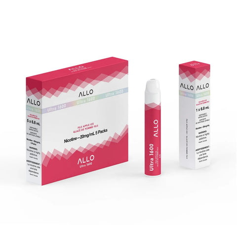 Allo Ultra 1600 Disposable - Fuji Apple Ice vape shop vape store wii vape gta york toronto ontario canada best price cheap #1  shop number one shop DISPOSABLE DISPOSABLES salt nic salt Nicotine TFN  in toronto Herbal Vape dry herb concentrates  Shatter Dabs Weed dash vapes Marijuana weed