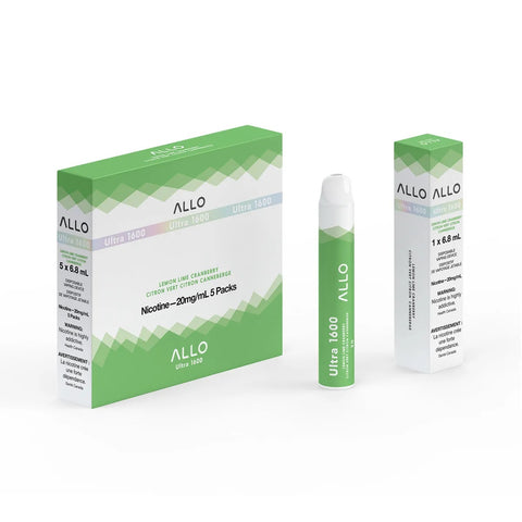 Allo Ultra 1600 Disposable -  Lemon Lime Cranberry vape shop vape store wii vape gta york toronto ontario canada best price cheap #1  shop number one shop DISPOSABLE DISPOSABLES salt nic salt Nicotine TFN  in toronto Herbal Vape dry herb concentrates  Shatter Dabs Weed dash vapes Marijuana weed